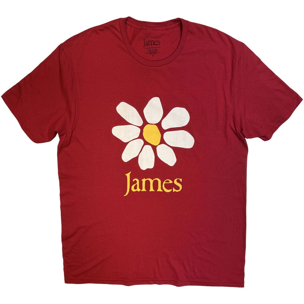 James - Daisy Logo Heren Tshirt - Rood